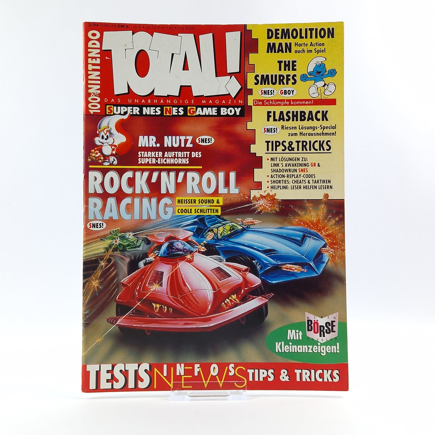 100% Nintendo TOTAL! Magazine: Rock n Roll Racing - 2/94 February magazine