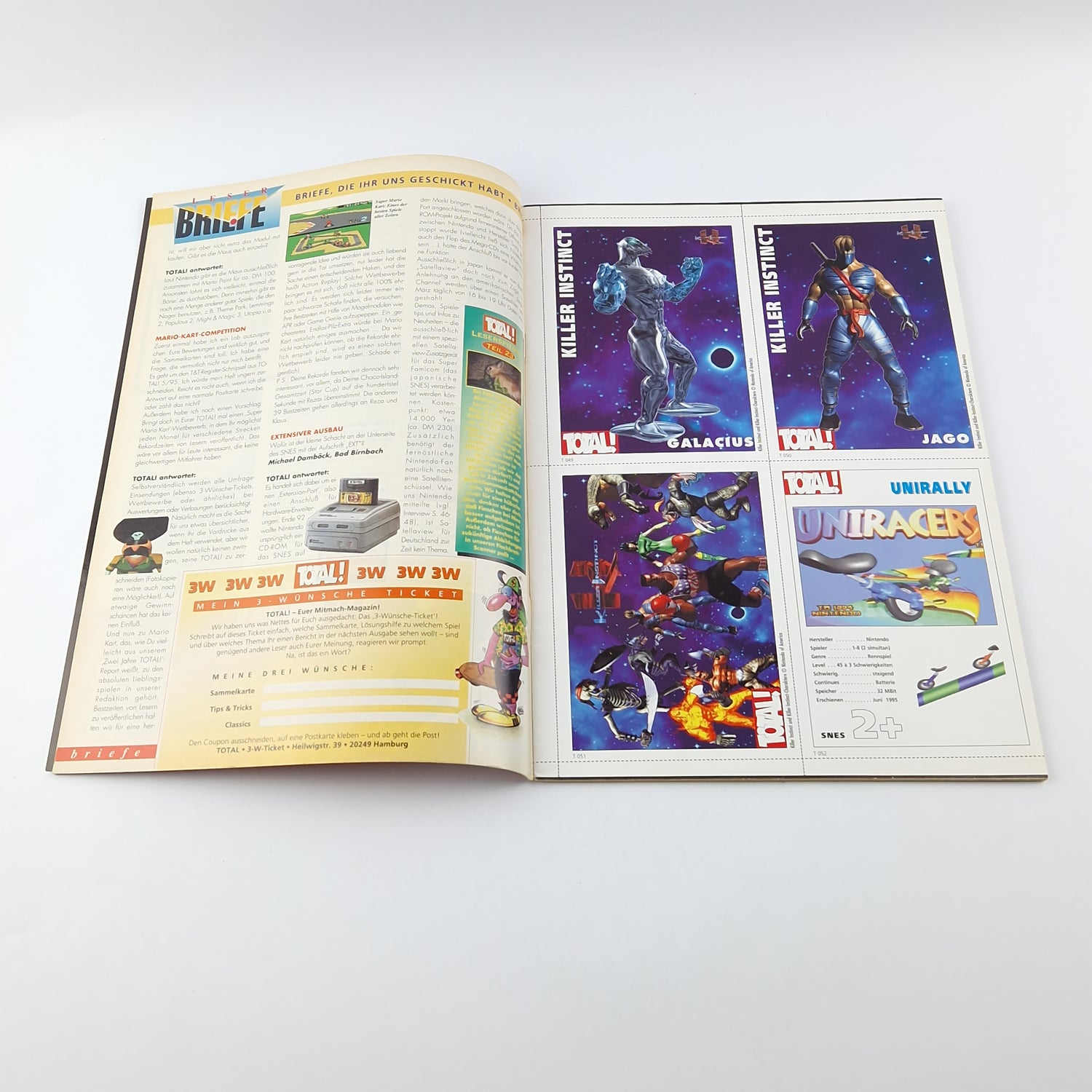 100% Nintendo TOTAL! Magazin : Mortal Kombat 3 - 7/95 Juli Zeitschrift