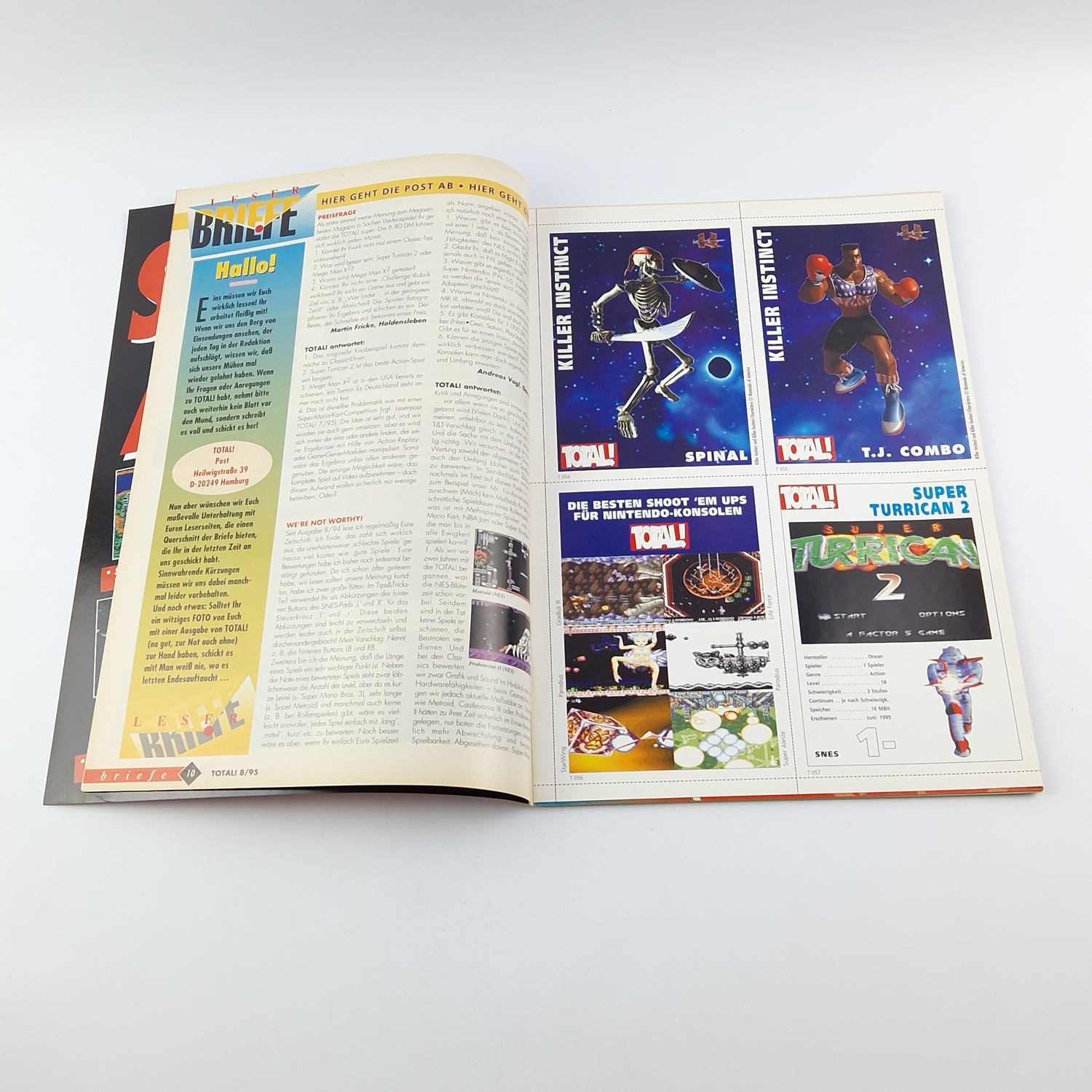 100% Nintendo TOTAL! Magazin : Asterix & Obelix - 8/95 August Zeitschrift