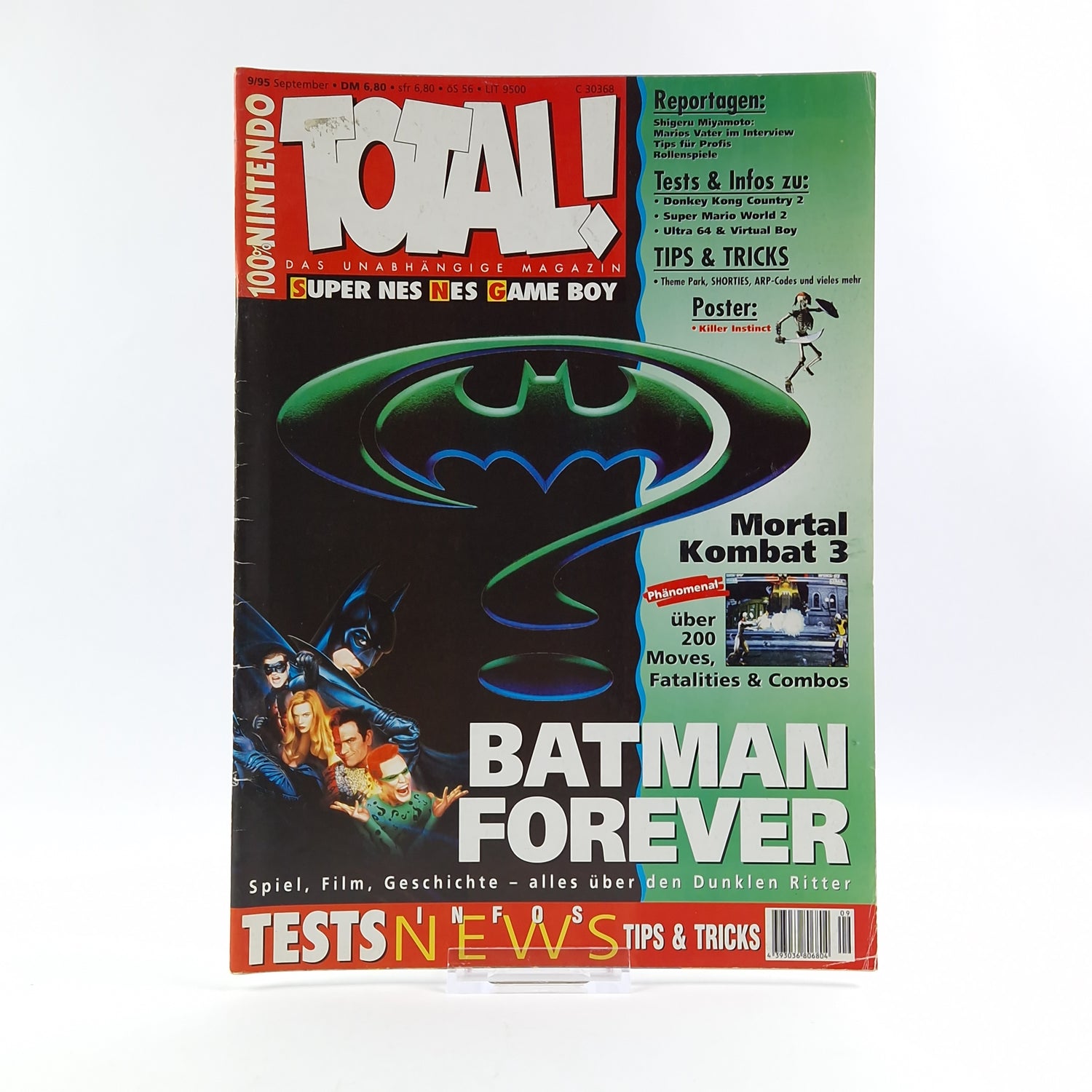 100% Nintendo TOTAL! Magazin : Batman Forever - 9/95 September Zeitschrift