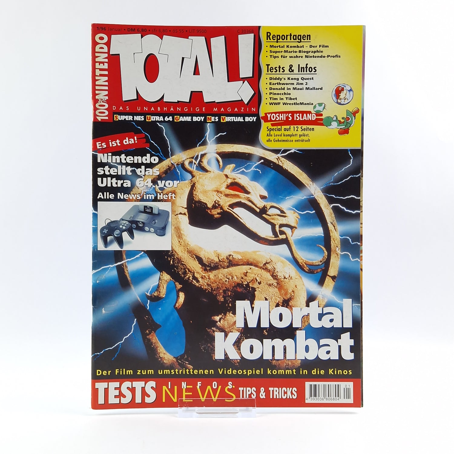 100% Nintendo TOTAL! Magazine: Mortal Kombat January 1996 - total magazine
