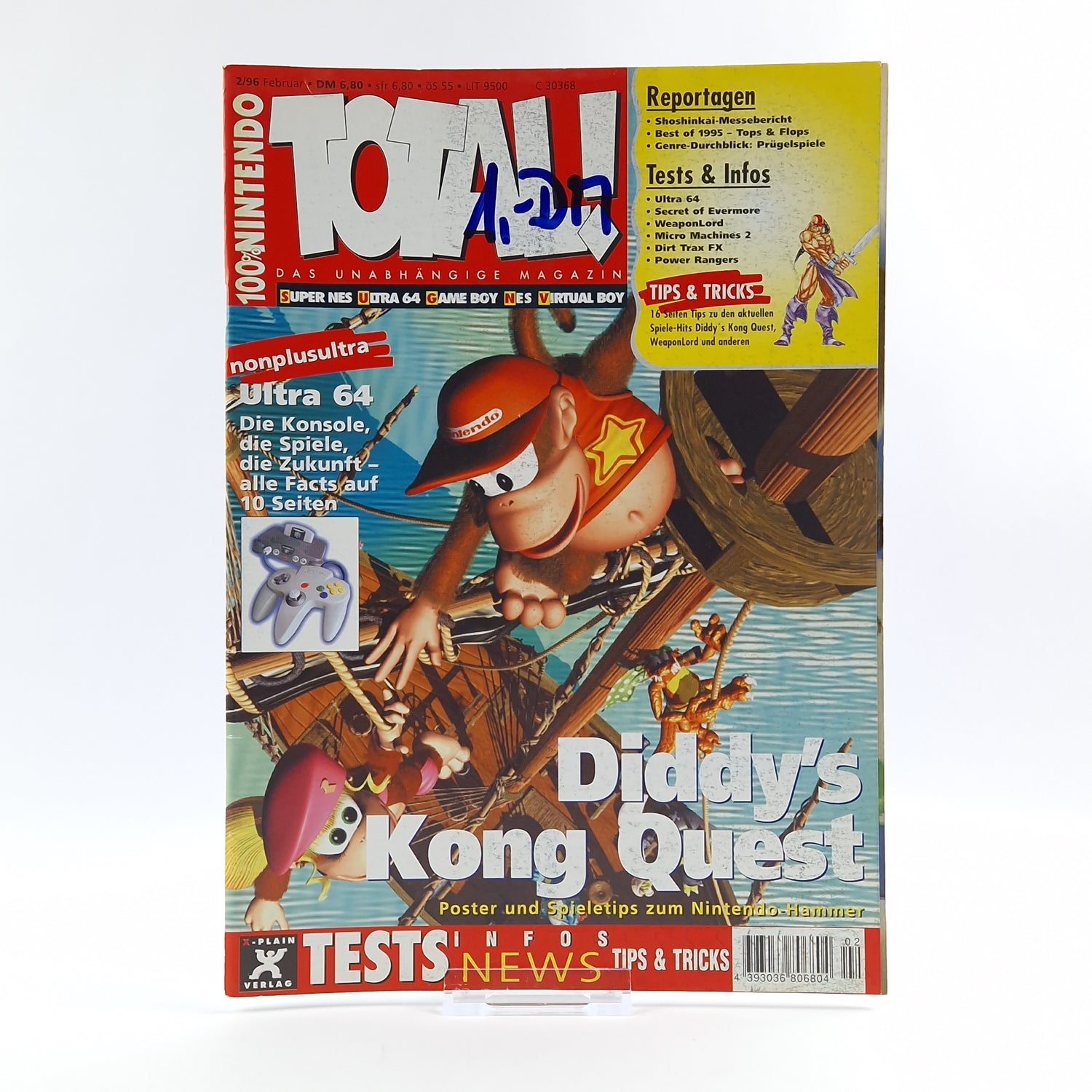 100% Nintendo TOTAL! Magazin : Diddy Kongs Quest Feb. 1996 - total Zeitschrift