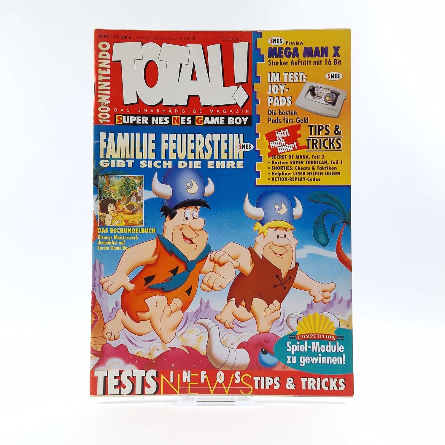 100% Nintendo TOTAL! Magazin : Familie Feuerstein April 1994 - total Zeitschrift