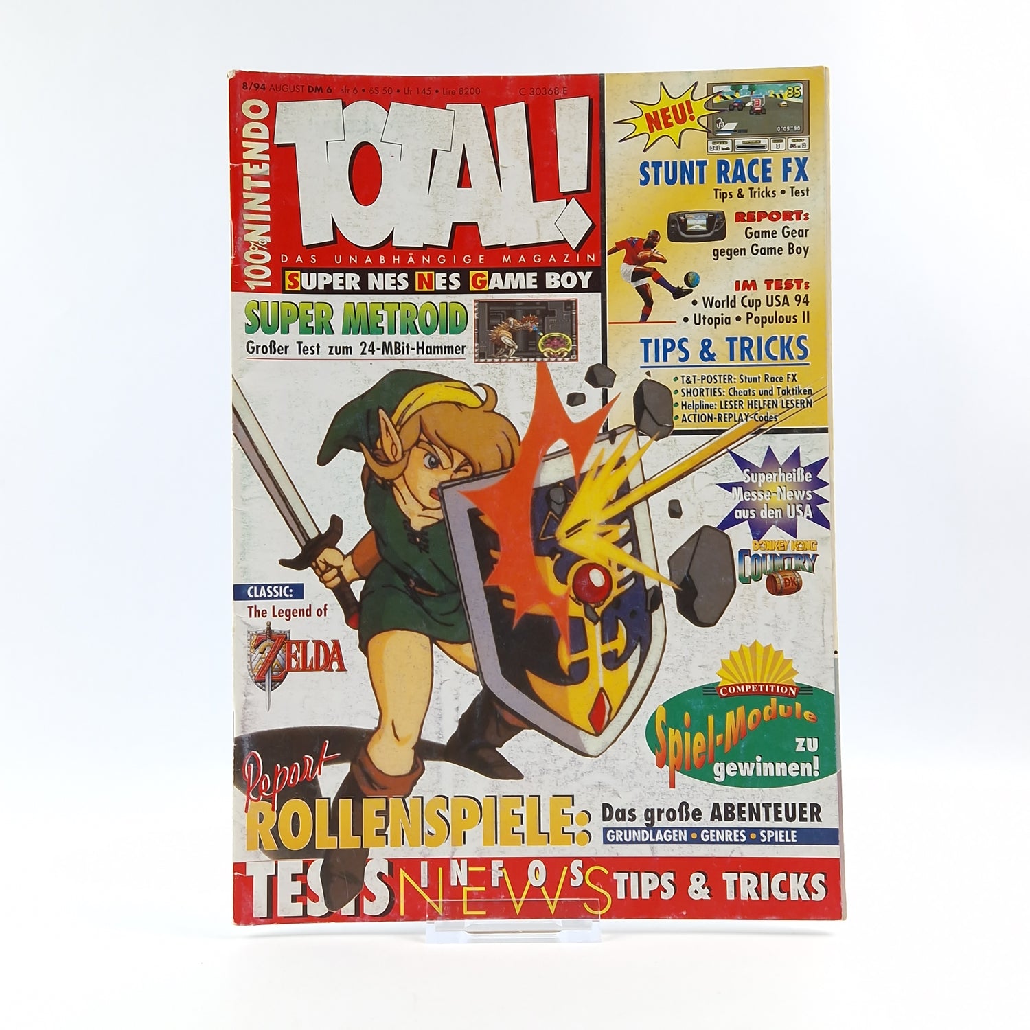 100% Nintendo TOTAL! Magazine: The Legend of Zelda August 94 - total magazine