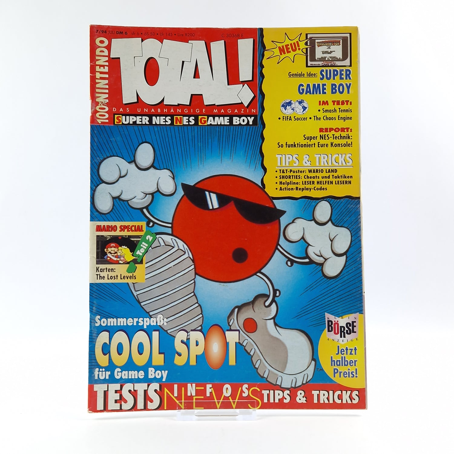 100% Nintendo TOTAL! Magazin : Cool Spot Juli 1994 - total Zeitschrift