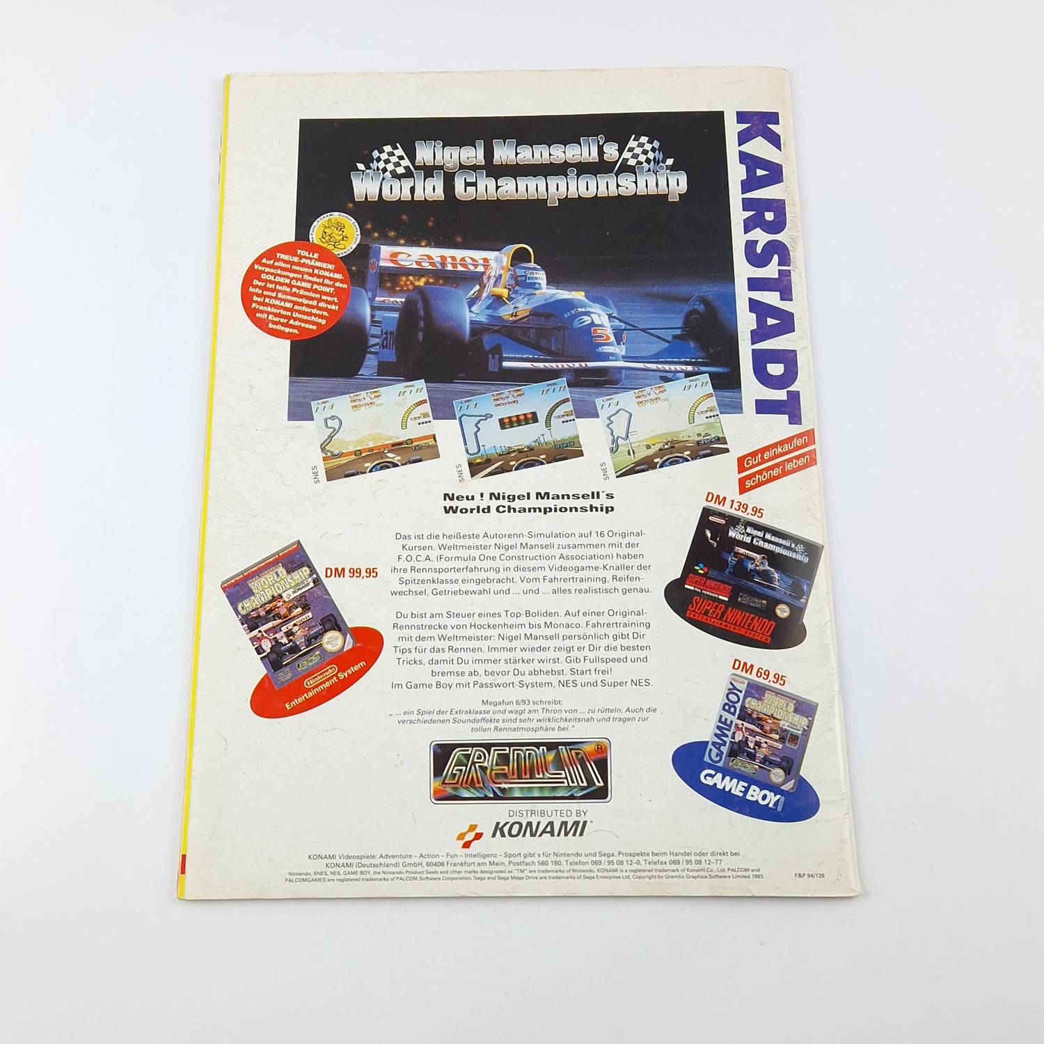 100% Nintendo TOTAL! Magazin : Cool Spot Juli 1994 - total Zeitschrift