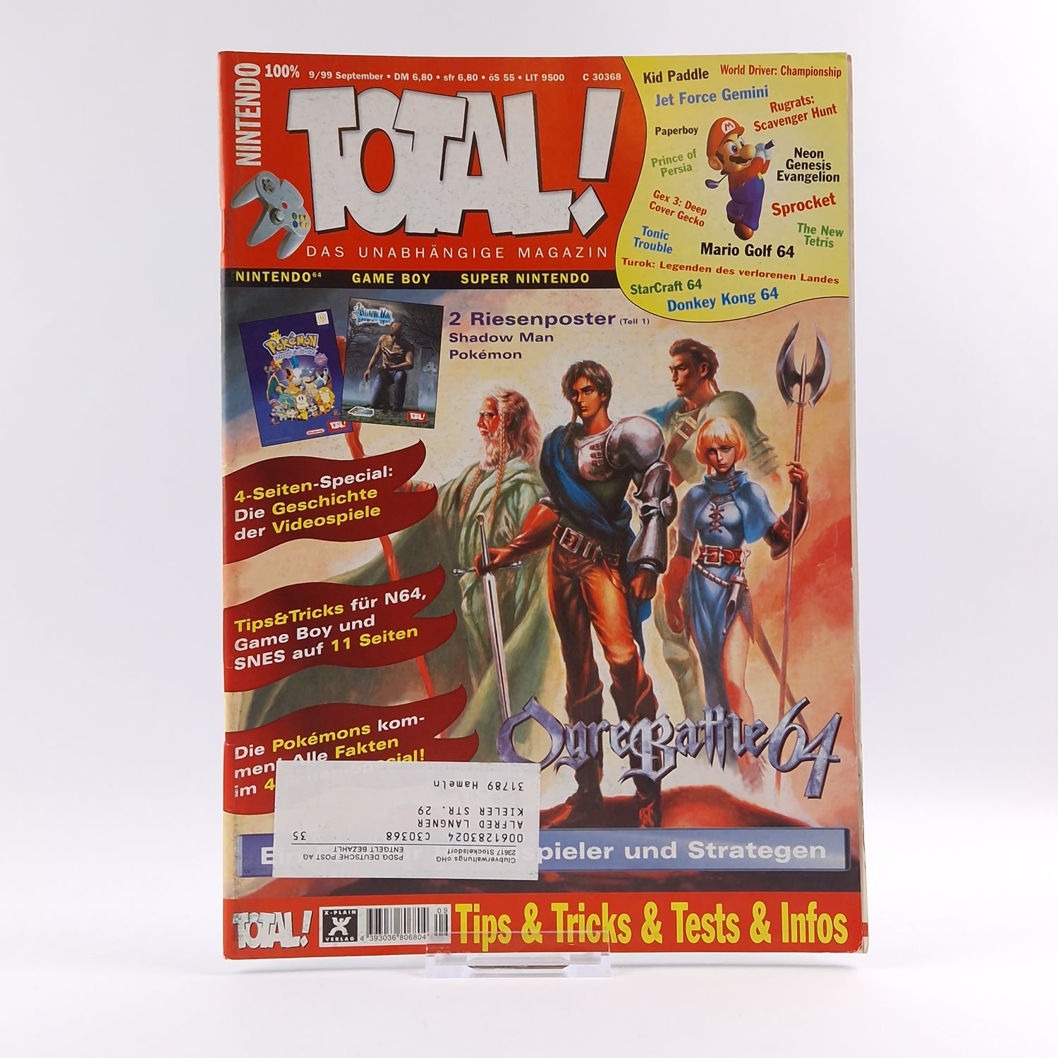 100% Nintendo TOTAL! Magazine: Ogre Battle 64 September 1999 - total magazine