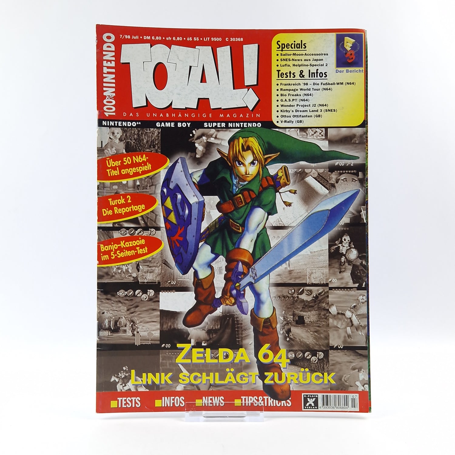 100% Nintendo TOTAL! Magazin : Zelda 64 Juli 1998 - total Zeitschrift