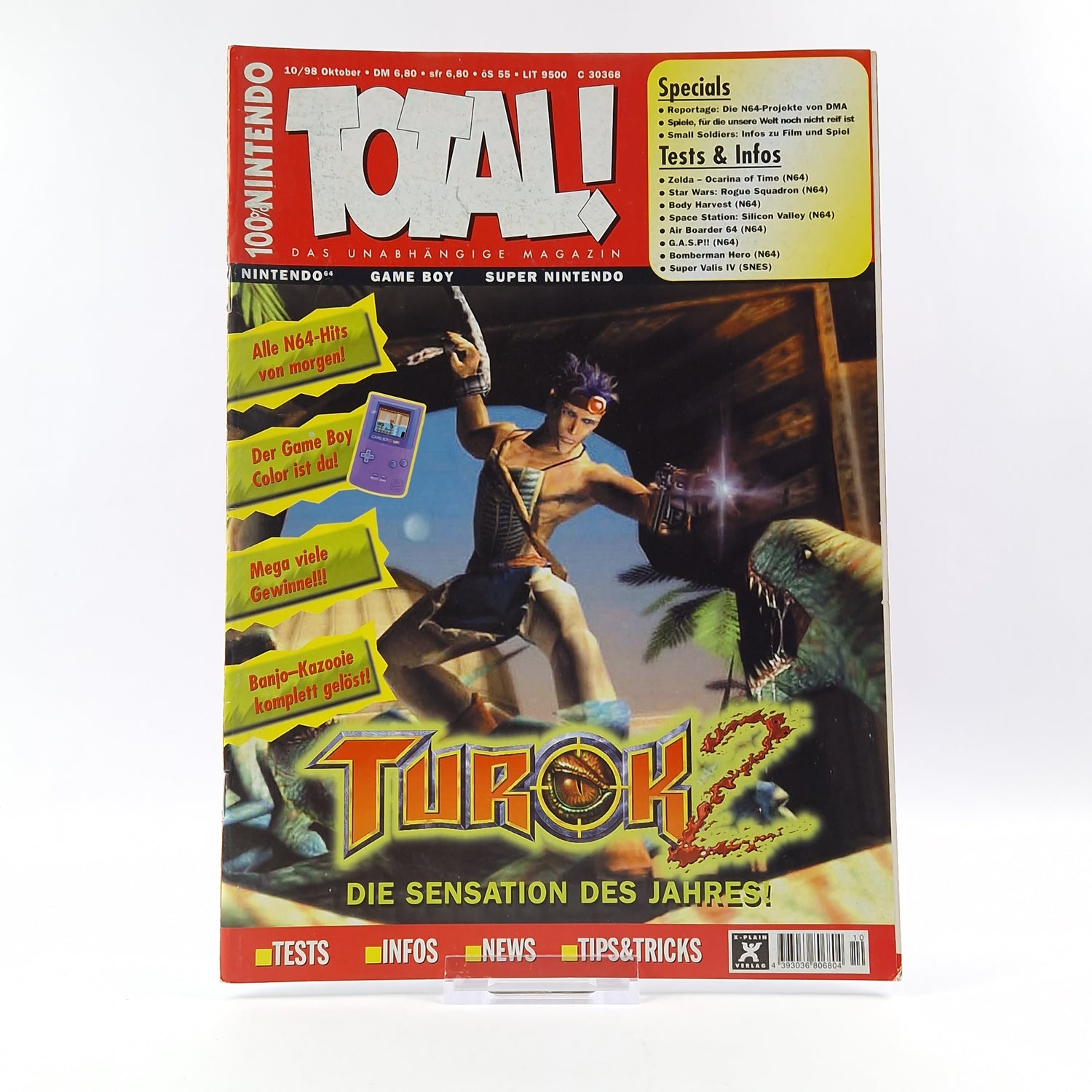 100% Nintendo TOTAL! Magazin : Turok 2 Oktober 1998 - total Zeitschrift