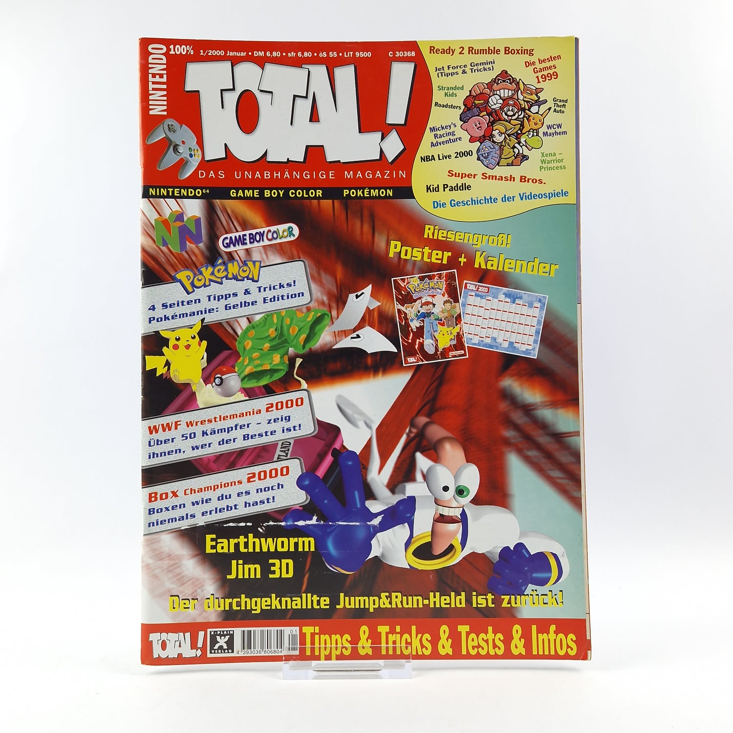 100% Nintendo TOTAL! Magazin : Earthworm Jim 3D Januar 2000 - total Zeitschrift