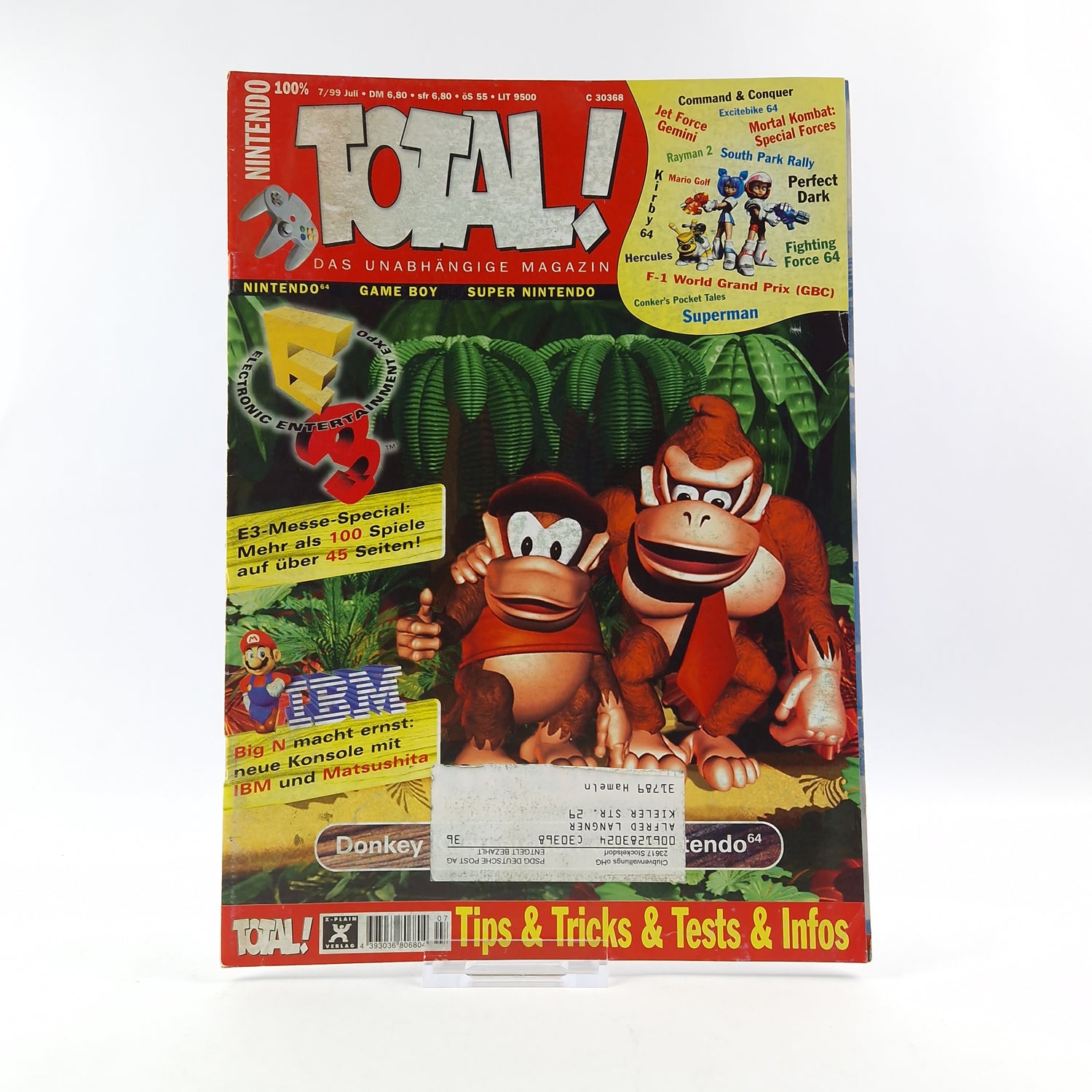 100% Nintendo TOTAL! Magazin : Donkey Kong Country Juli 1999 - total Zeitschrift