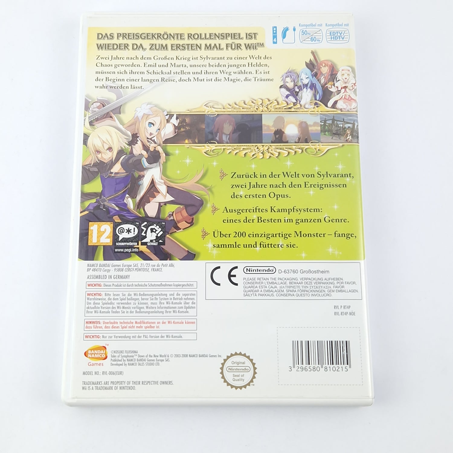 Nintendo Wii game: Tales of Symphonia Dawn of the World + Bradygames Guide OVP