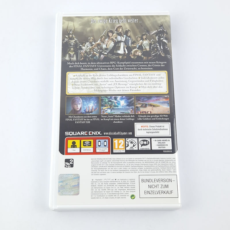 Playstation Portable Game : Dissidia Final Fantasy 012 + Bradygames Guide - PSP