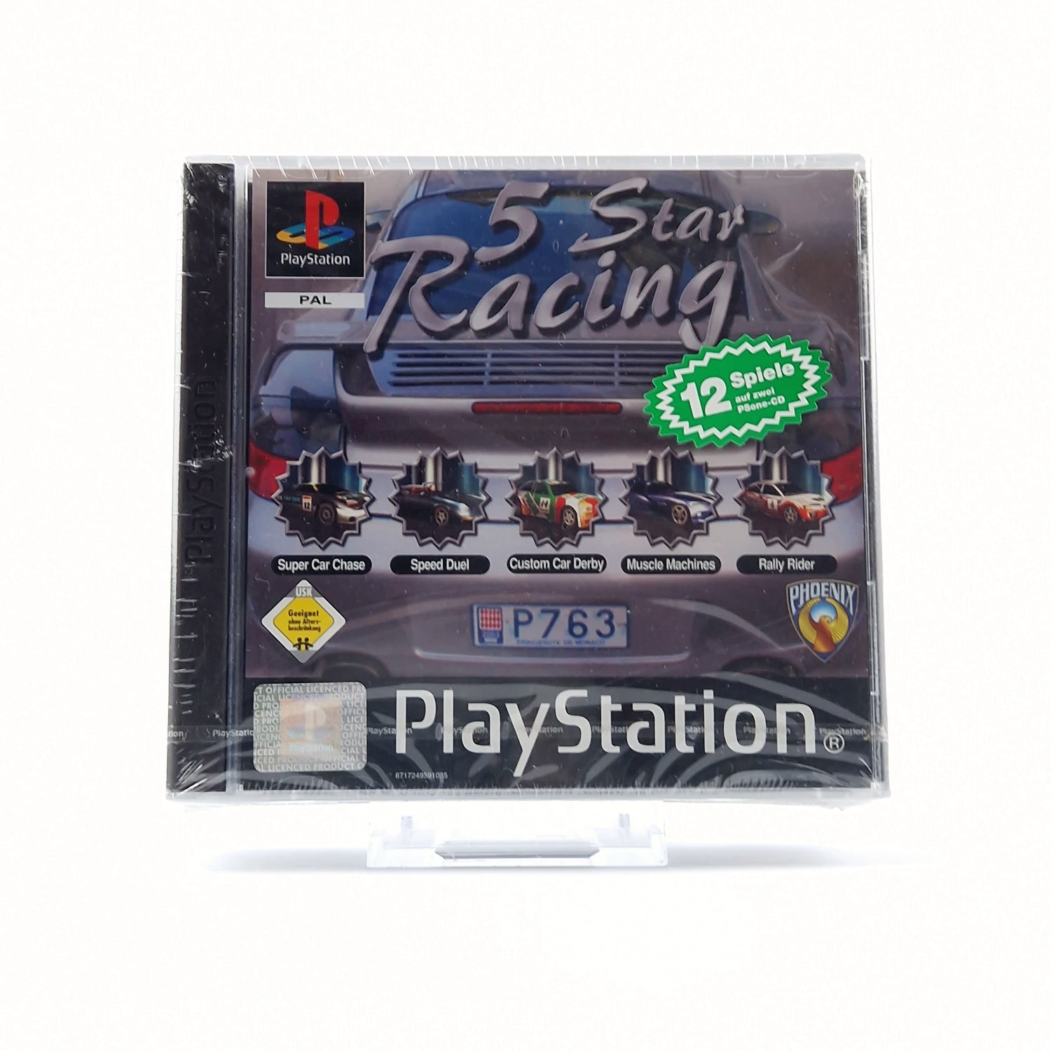 Playstation Spiel : 12 Spiele auf zwei PSone-CD / 5 Star Racing + Shoot PS1 NEU