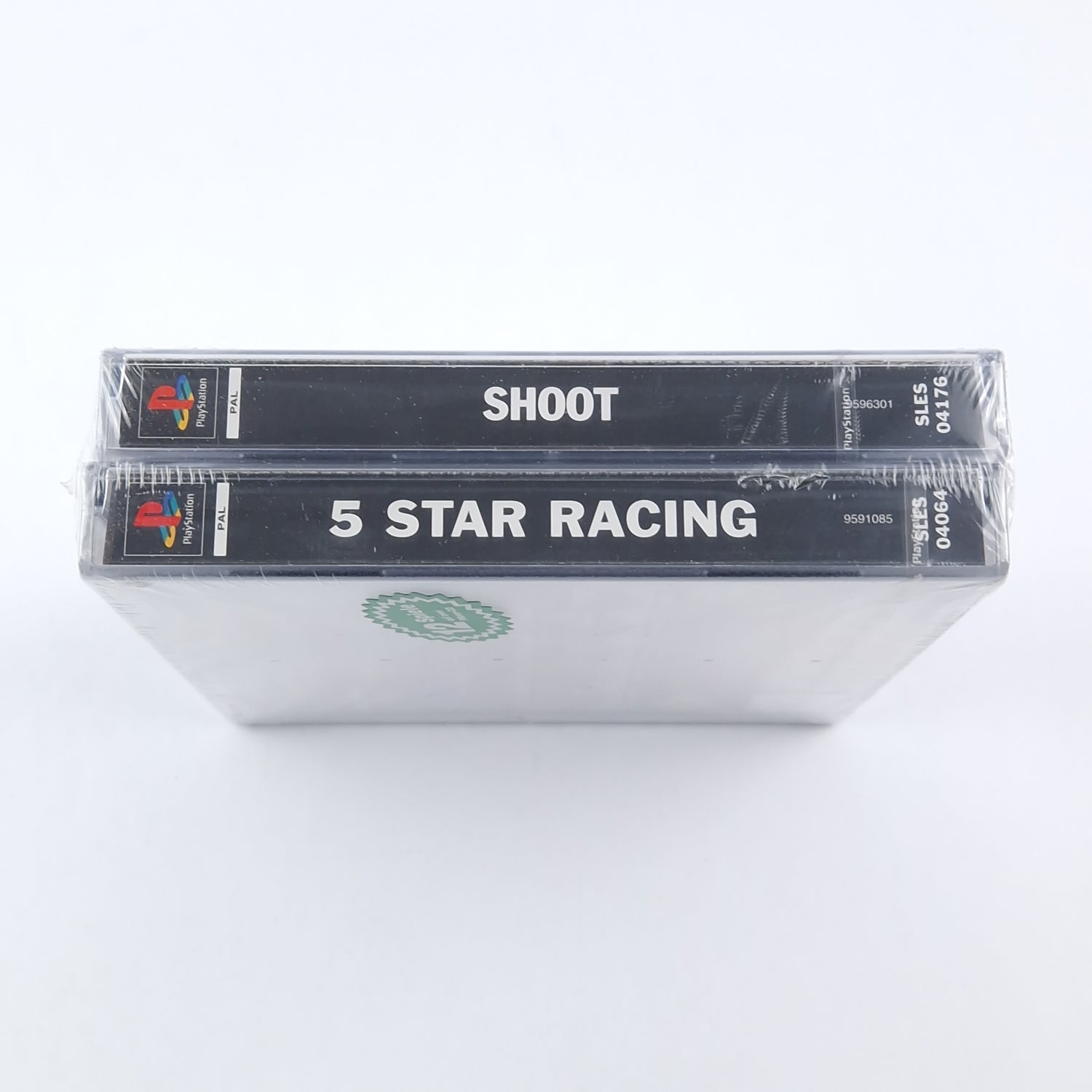Playstation Spiel : 12 Spiele auf zwei PSone-CD / 5 Star Racing + Shoot PS1 NEU
