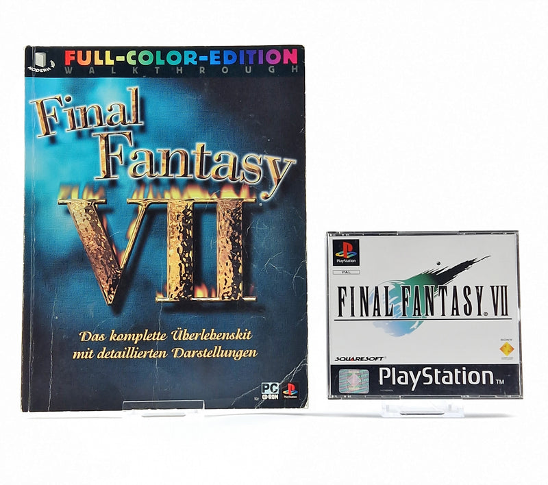 Playstation 1 Spiel : Final Fantasy VII + Lösungsbuch - OVP PAL SONY PS1 PsOne