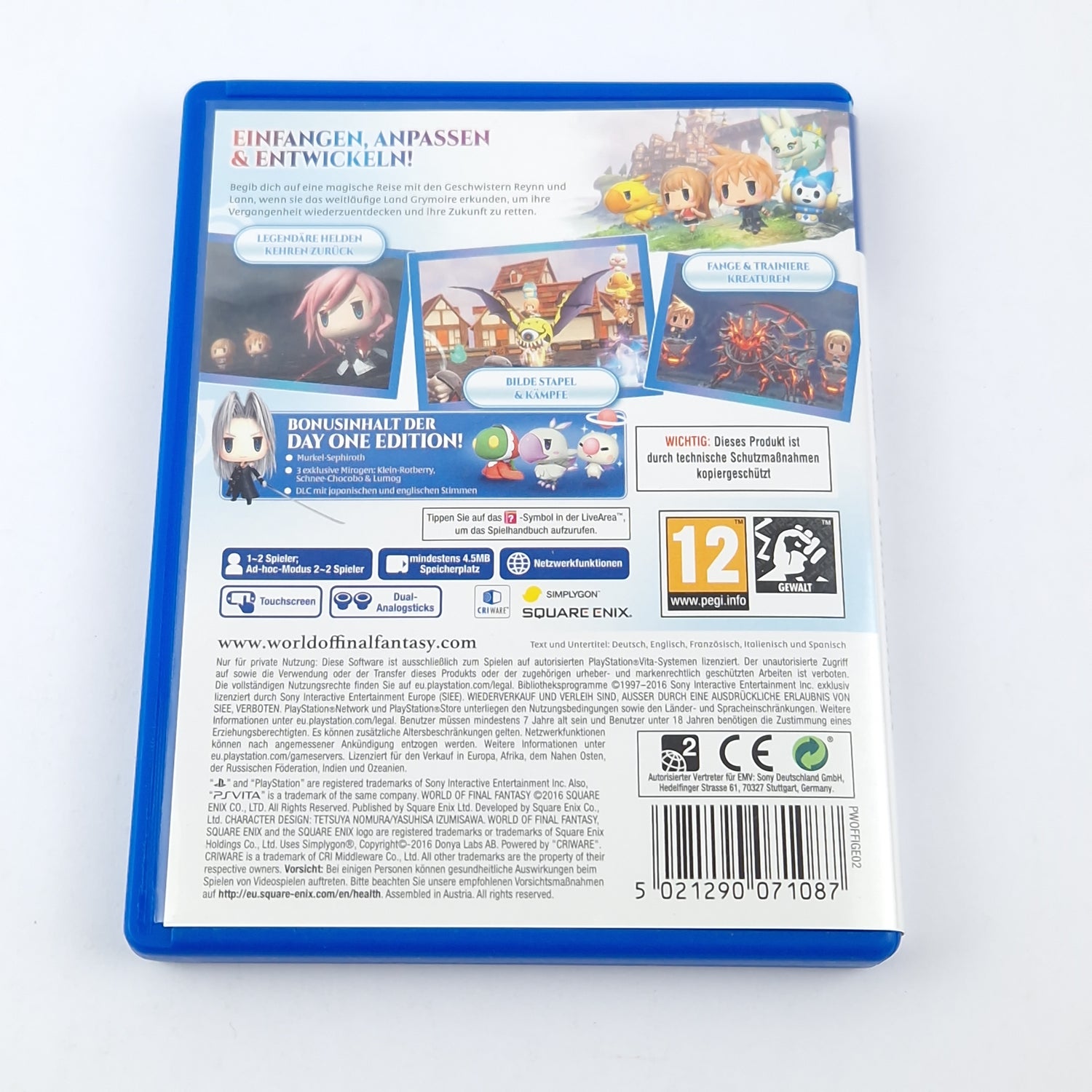 PSVITA Spiel : World of Final Fantasy + Guide - OVP PAL - SONY Playstation VITA