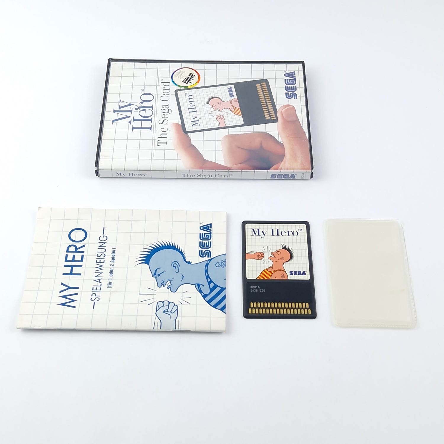 Sega Master System Spiel : My Hero The Sega Card - OVP Anleitung Cartridge