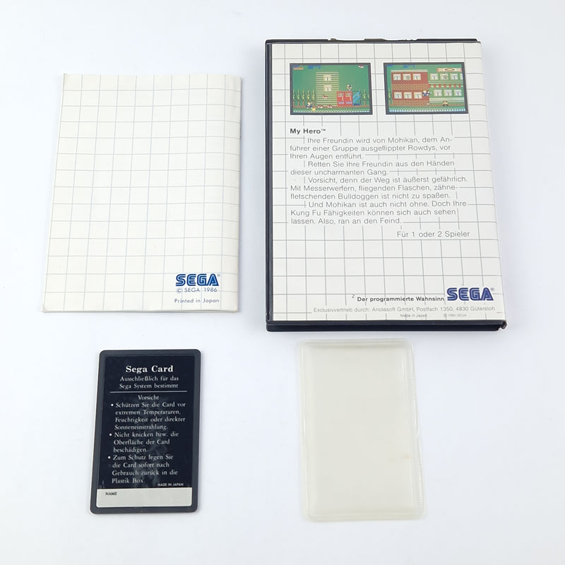 Sega Master System Spiel : My Hero The Sega Card - OVP Anleitung Cartridge