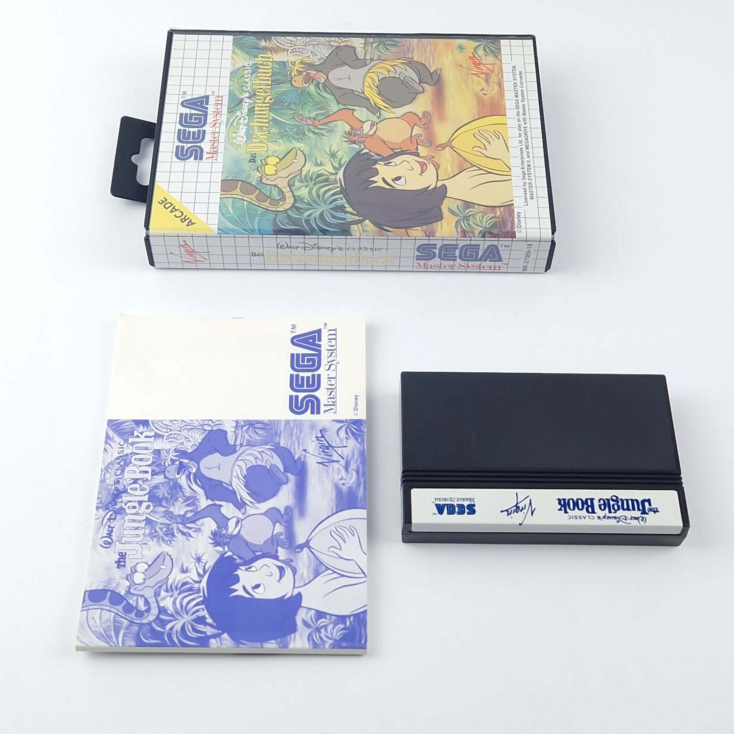 Sega Master System Spiel : Das Dschungelbuch - OVP Anleitung Cartridge  sehr gut