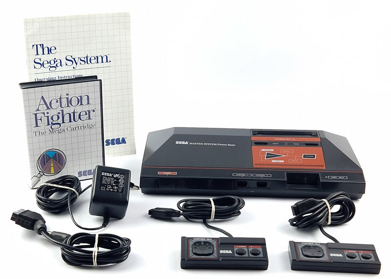 Sega Master System Power Base Konsole mit 2 Controllern, Action Fighter & Kabel