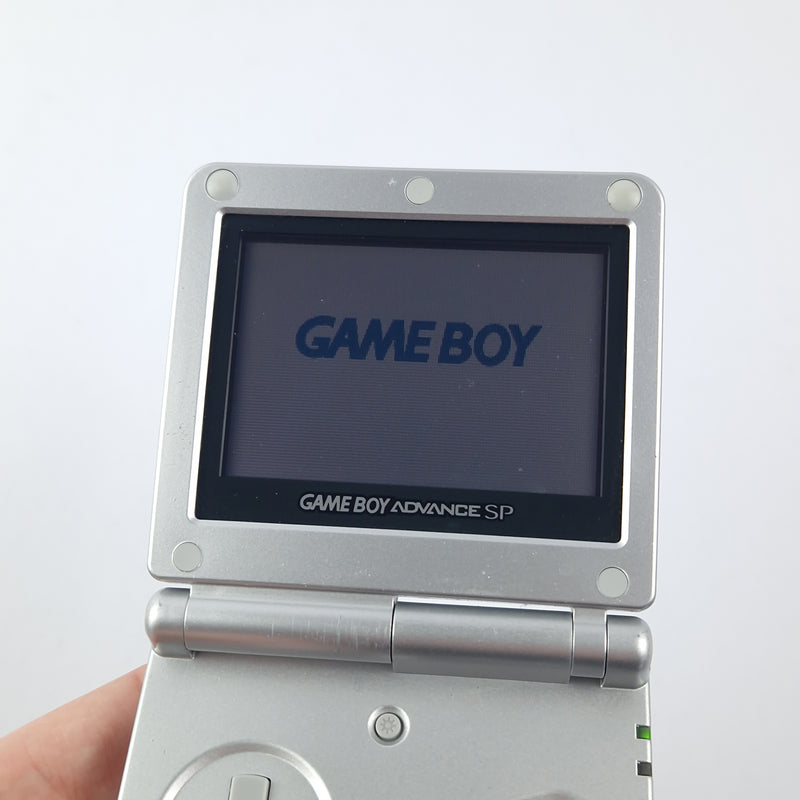 Nintendo Game Boy Advance SP Konsole in Silber / Silver - OVP Console PAL AGS001
