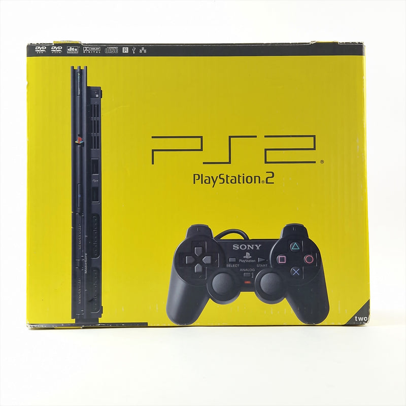 Playstation 2 Konsole - Sony PS2 Slim Schwarz / Black PAL Console in OVP