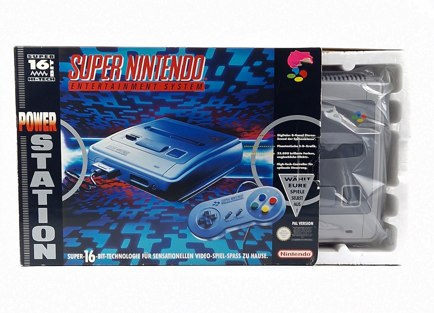 Super Nintendo Console: Power Station SNES Console - OVP PAL