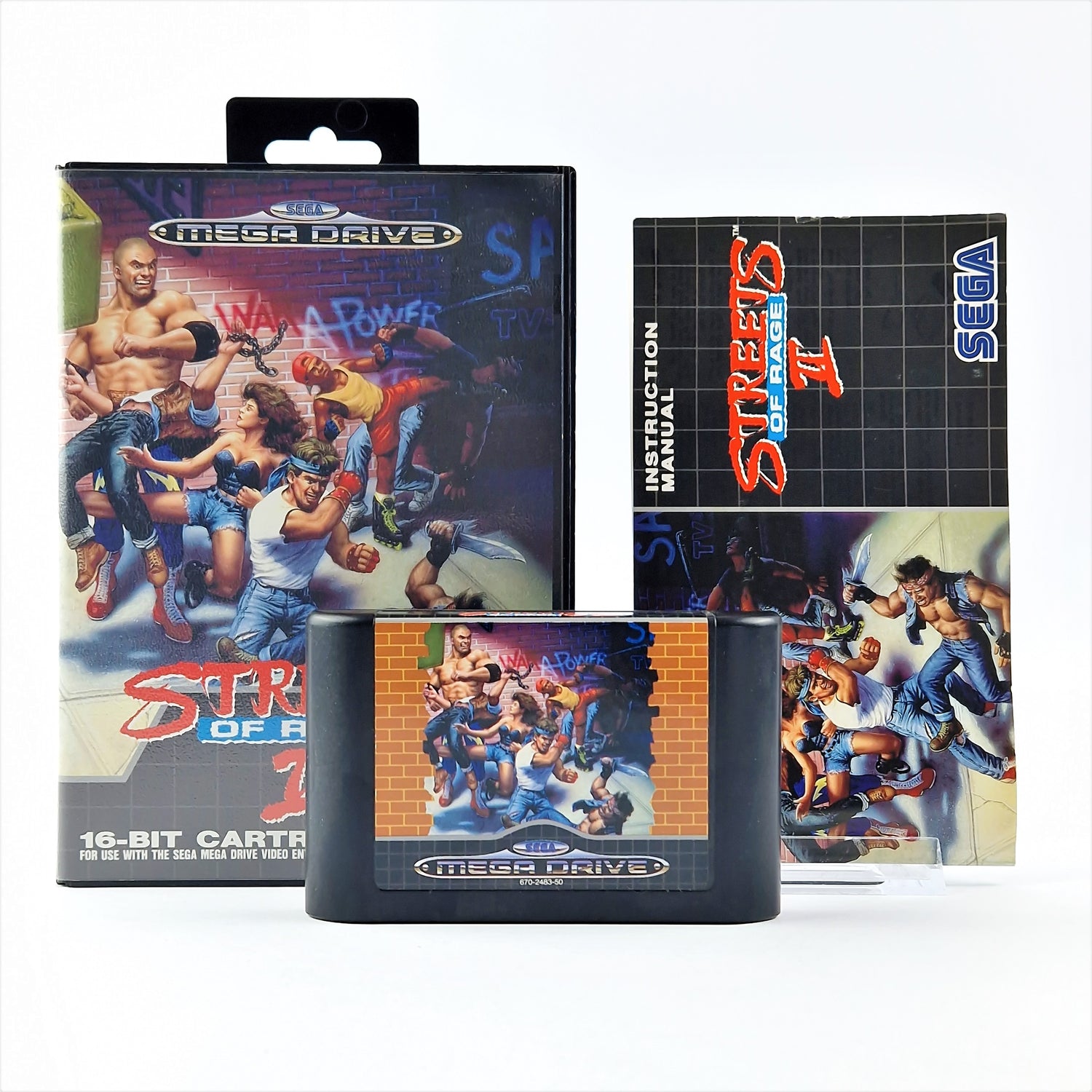 Sega Mega Drive Game: Streets of Rage II 2 - OVP Instructions Module | 16-bit pal
