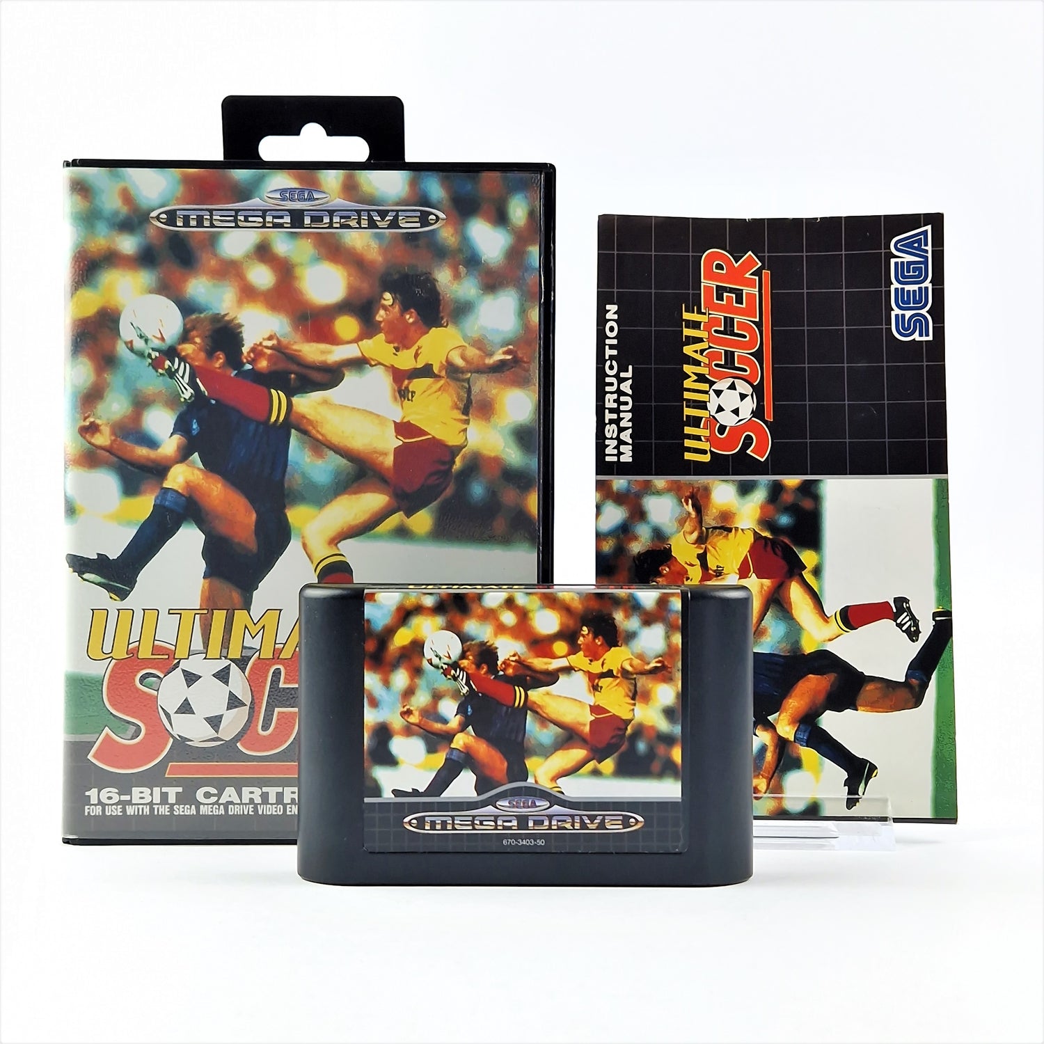 Sega Mega Drive Game: Ultimate Soccer - OVP Instructions Module | 16-bit football