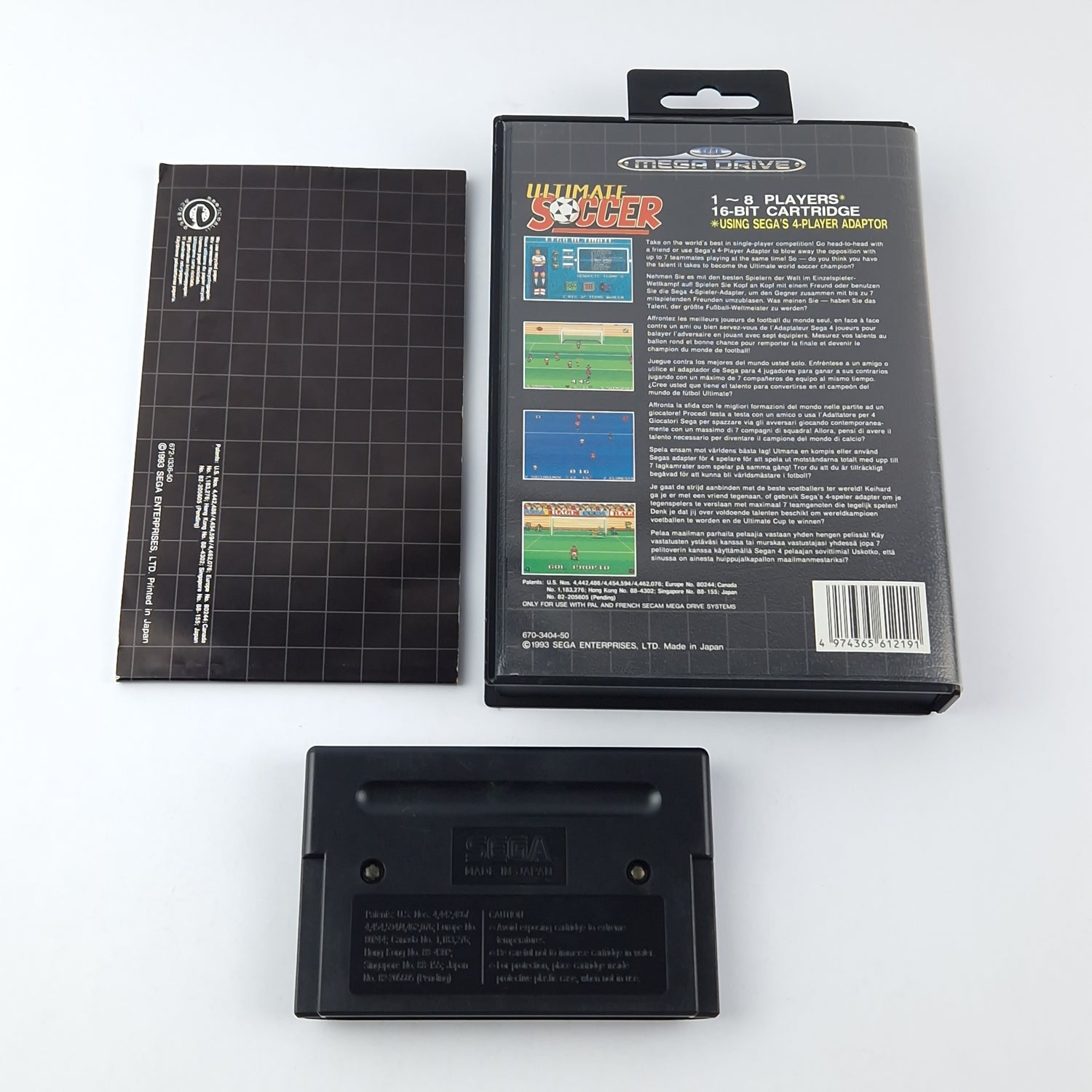 Sega Mega Drive Game: Ultimate Soccer - OVP Instructions Module | 16-bit football