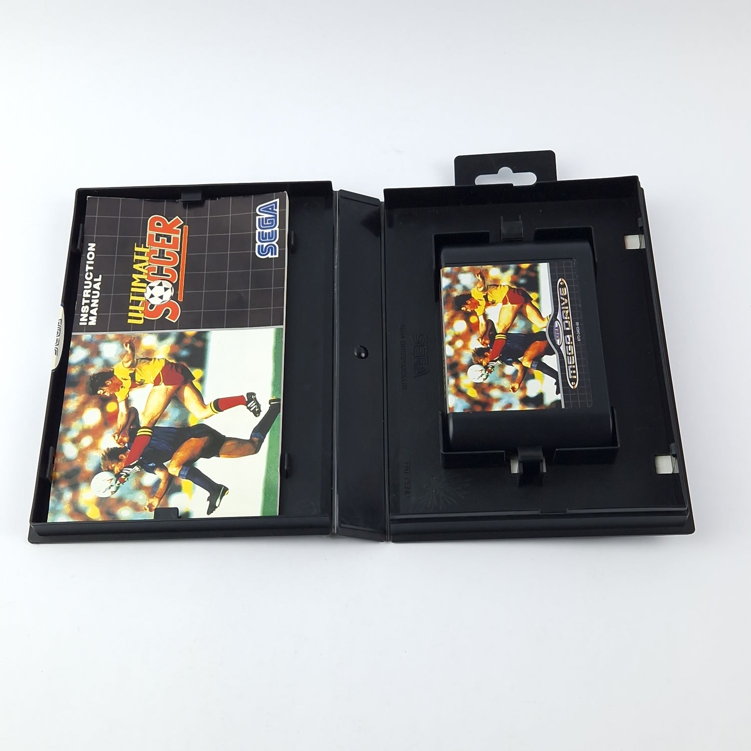 Sega Mega Drive Spiel : Ultimate Soccer - OVP Anleitung Modul | 16-Bit Fußball