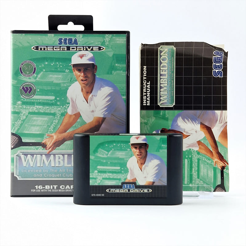 Sega Mega Drive Game: Wimbledon - OVP Instructions Module | 16-Bit Tennis