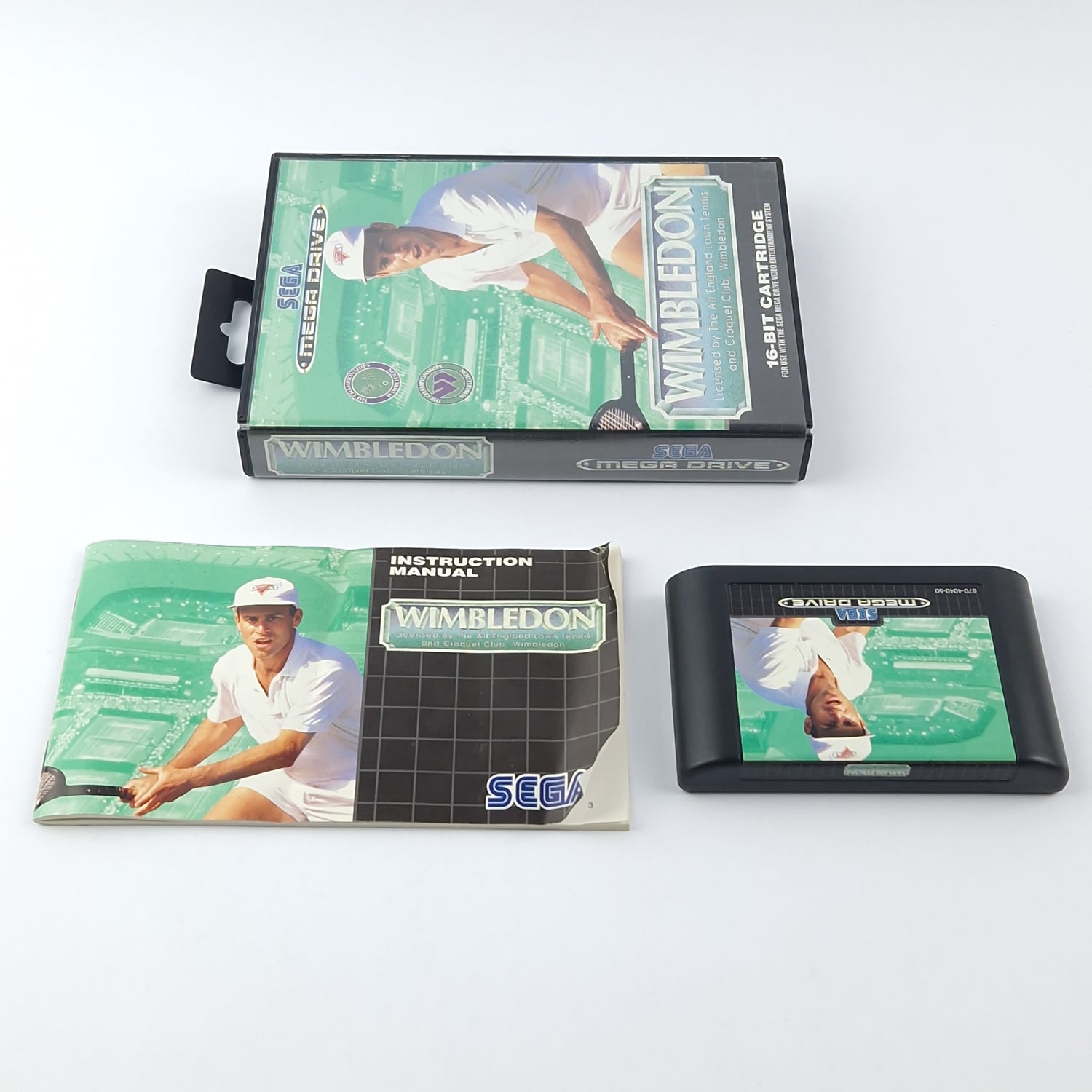 Sega Mega Drive Game: Wimbledon - OVP Instructions Module | 16-Bit Tennis