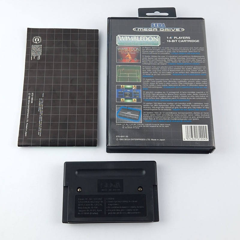 Sega Mega Drive Game: Wimbledon - OVP Instructions Module | 16-Bit Tennis