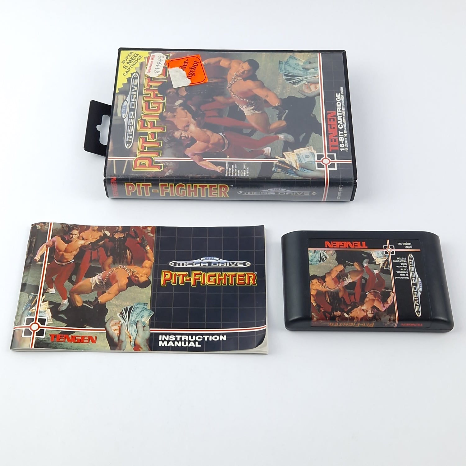 Sega Mega Drive Spiel : Pit-Fighter - OVP Anleitung Modul | 16-Bit Cartridge