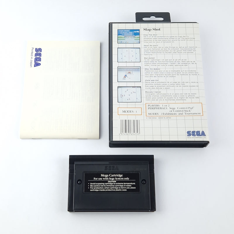 Sega Master System Spiel : Slap Shot - OVP Anleitung Modul Cartridge Ice Hockey