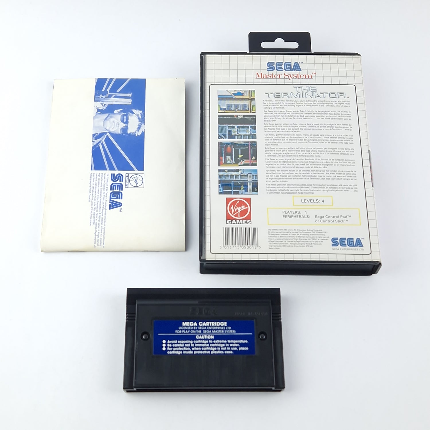 Sega Master System Spiel : The Terminator - OVP Anleitung Modul PAL Cartridge