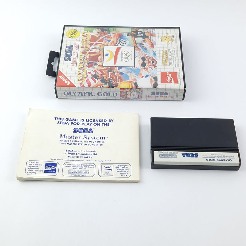 Sega Master System Spiel : Olympic Gold Barcelona 92 - OVP Anleitung Modul