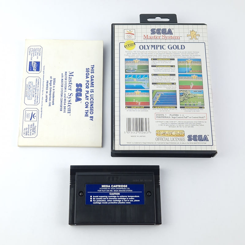 Sega Master System Spiel : Olympic Gold Barcelona 92 - OVP Anleitung Modul