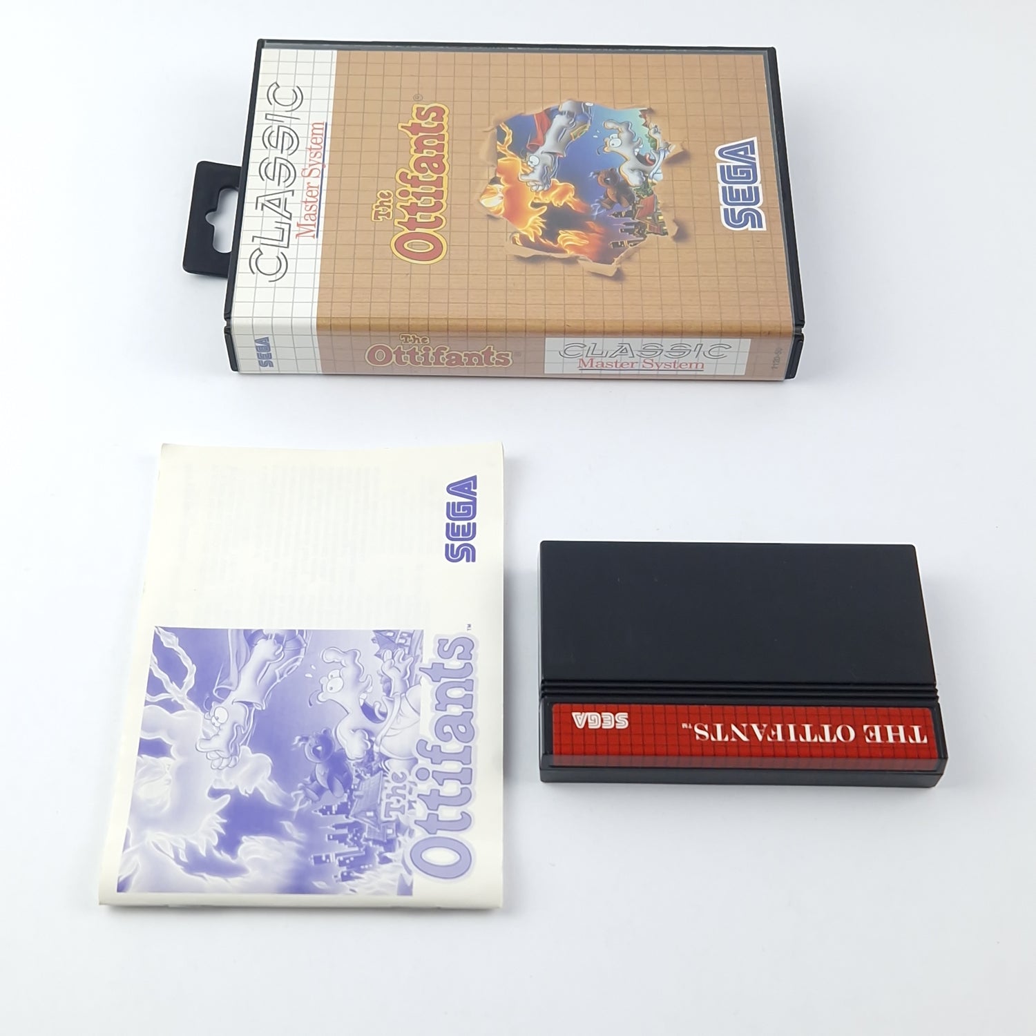 Sega Master System Spiel : The Ottifants - OVP Anleitung Modul PAL Cartridge