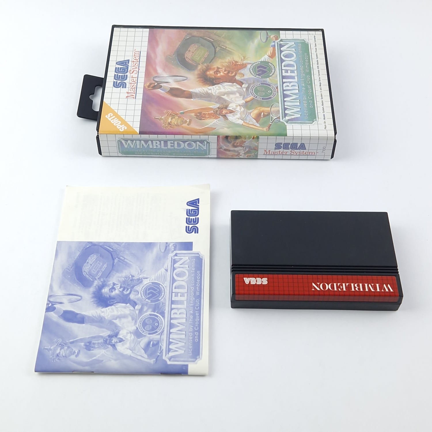 Sega Master System Game: Wimbledon Tennis - OVP Instructions Module - Very good