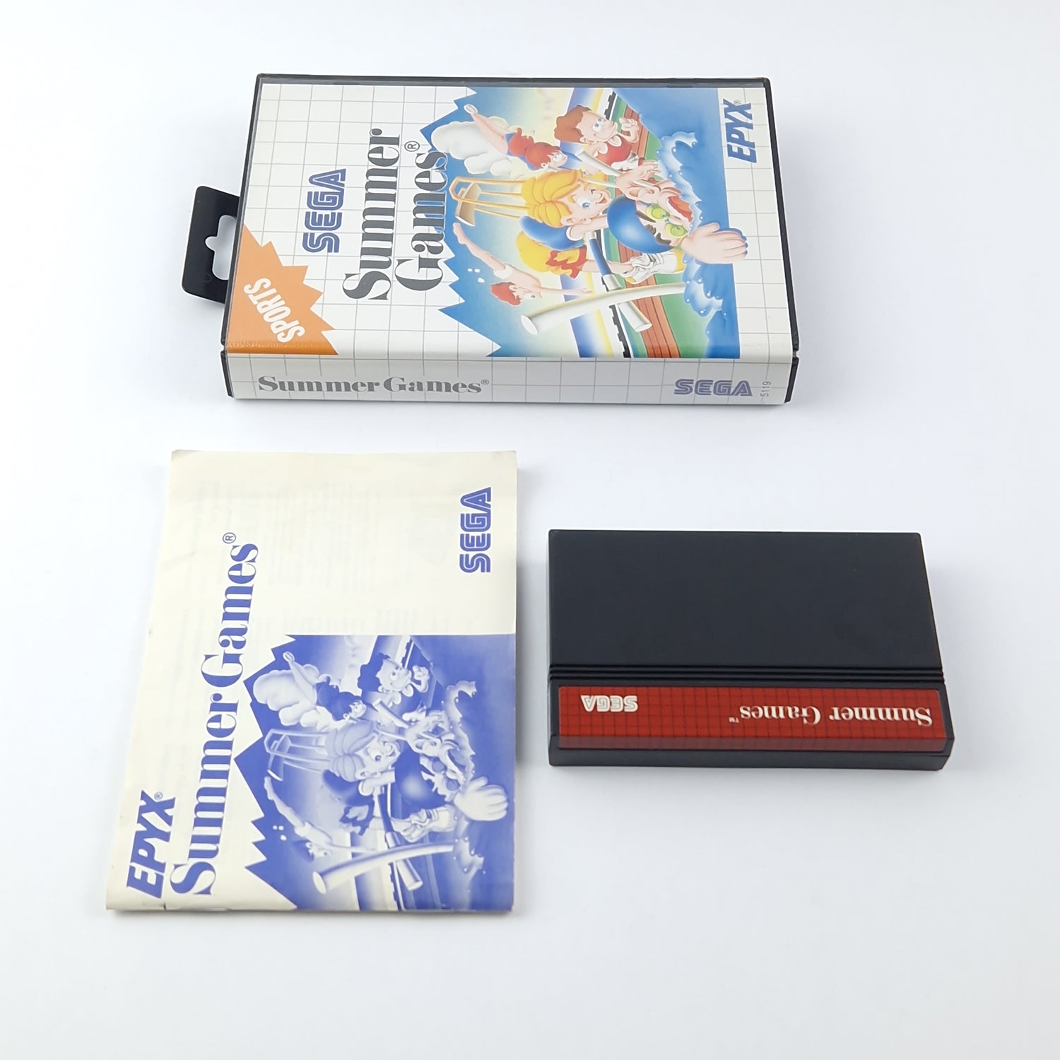 Sega Master System Game: Summer Games - OVP Instructions Module PAL Cartridge