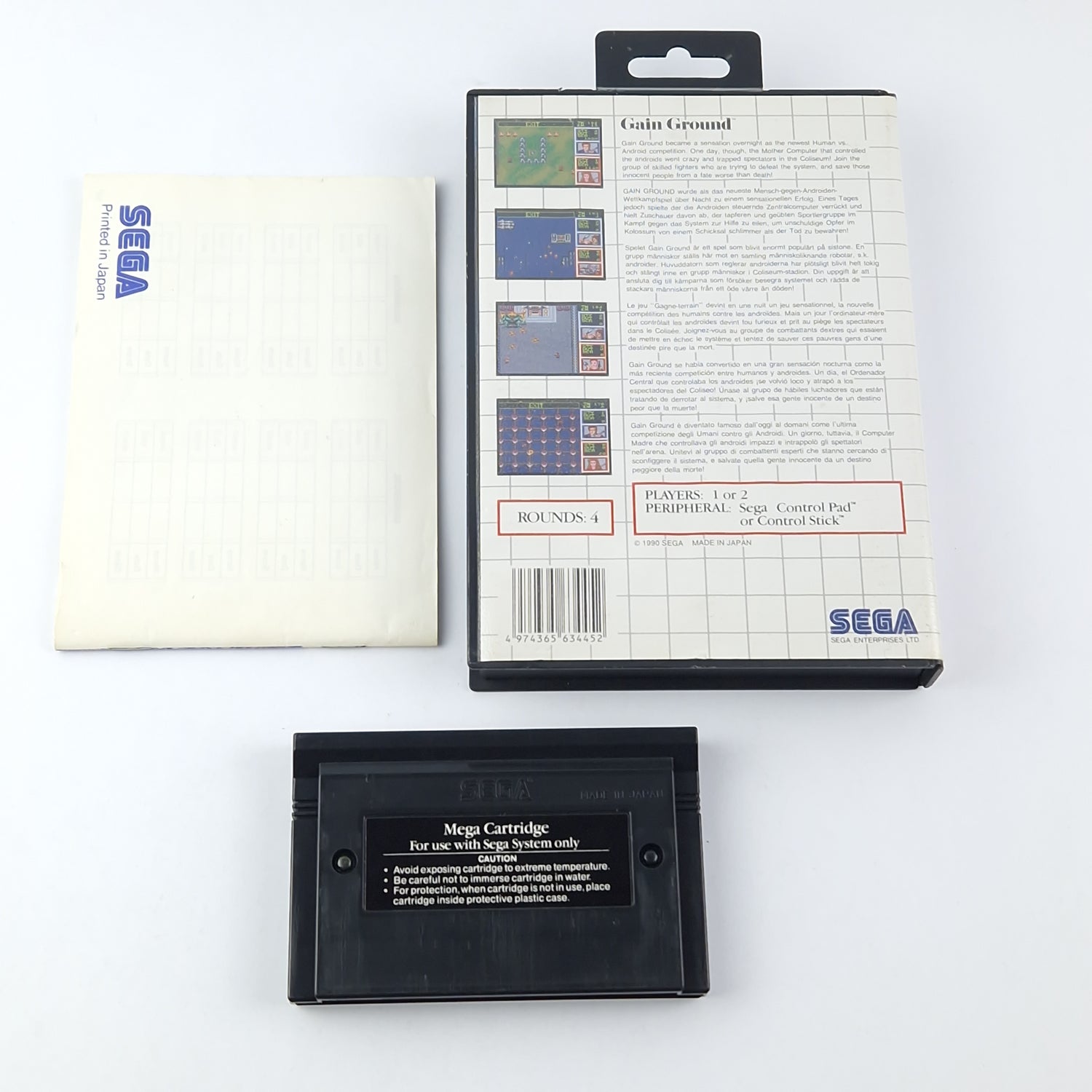Sega Master System Spiel : Gain Ground - OVP Anleitung Modul PAL Cartridge