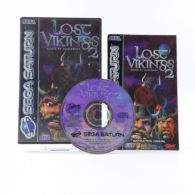 Sega Saturn Spiel : Lost Vikings 2 Norse by Norsewest - OVP Anleitung CD PAL