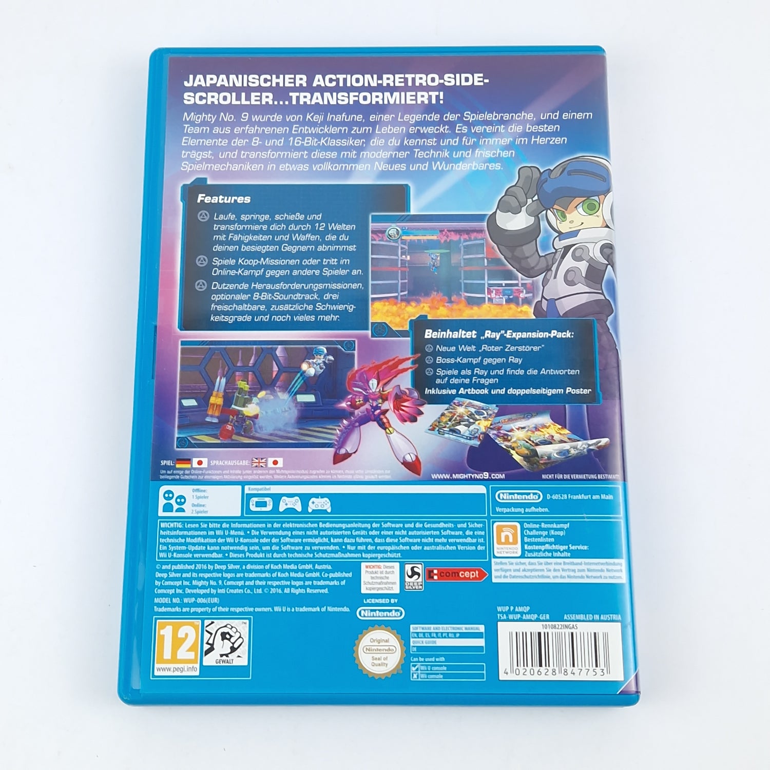Nintendo Wii U Spiel : Mighty No. 9 - OVP Anleitung CD | PAL Version