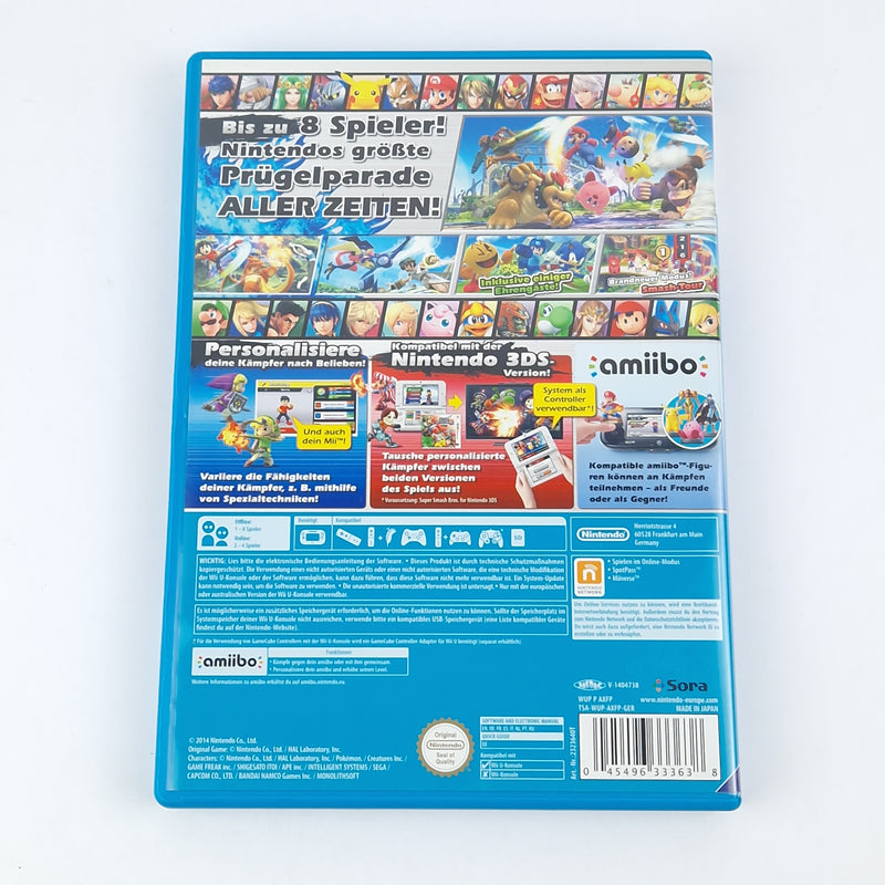 Nintendo Wii U Spiel : Super Smash Bros. - OVP Anleitung CD | PAL Version