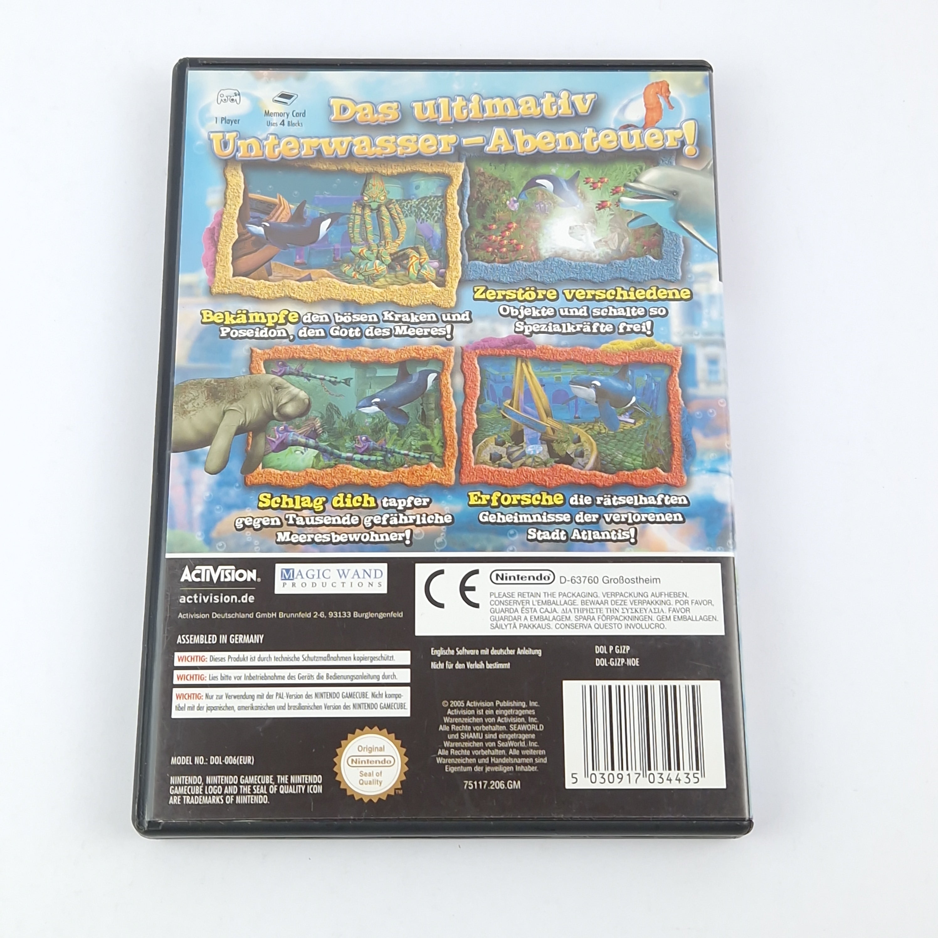 Nintendo Gamecube Spiel : Sea World Adventure Parks - OVP Anleitung CD