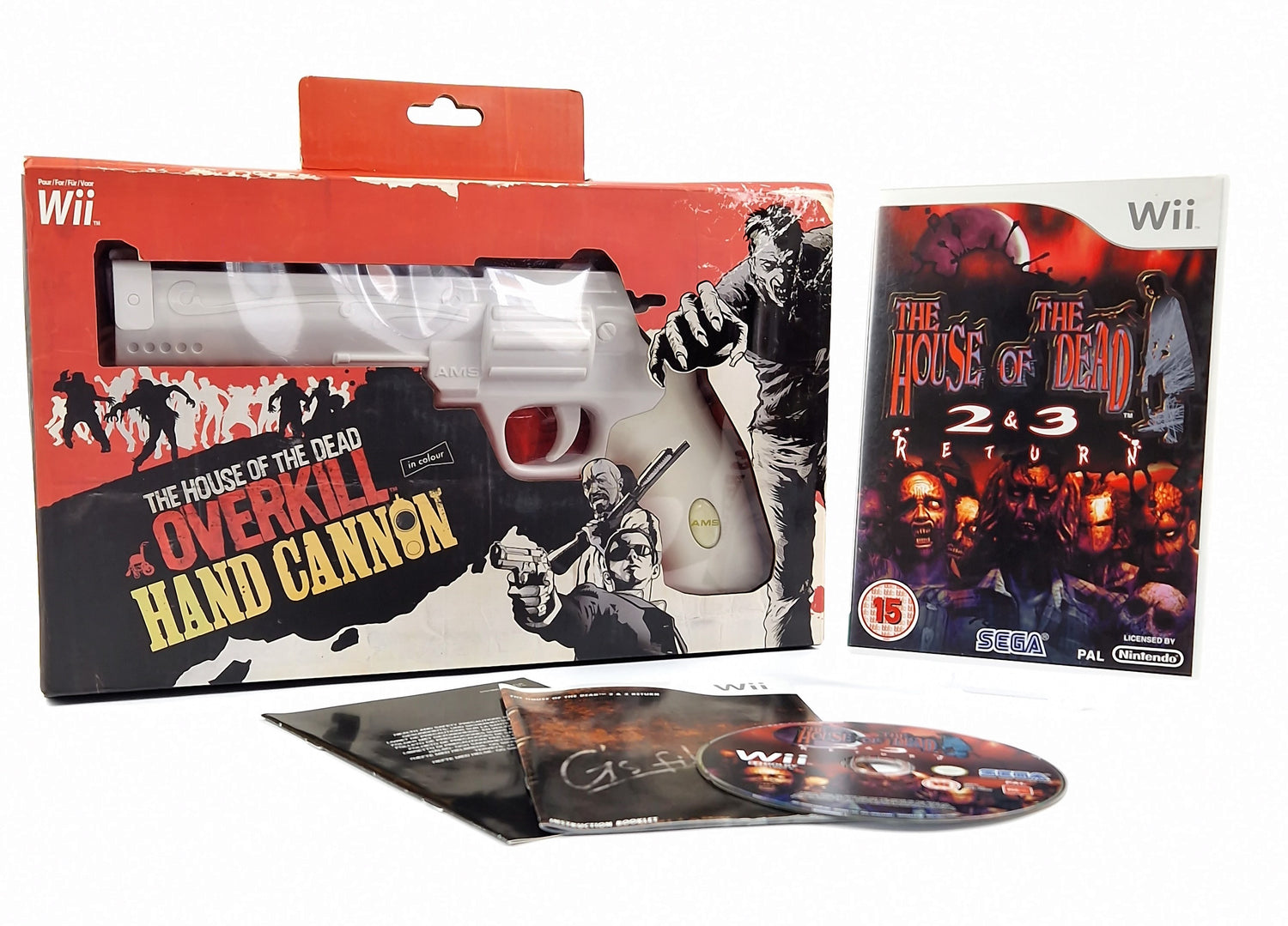 Nintendo Wii Spiel : The House of the Dead 2 & 3 Return + Overkill Hand Cannon