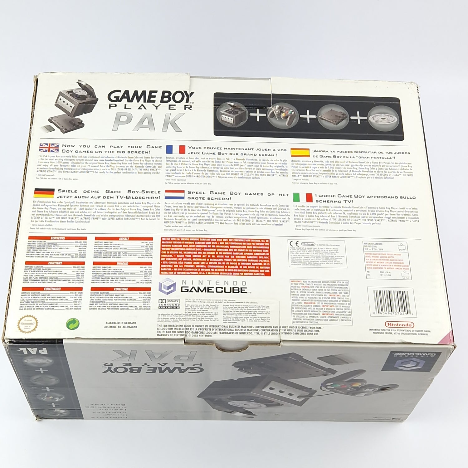 Nintendo Gamecube Konsole : Game Boy Player Pak - Bundle Set OVP - PAL Console